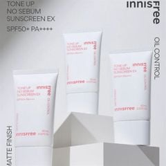 Kem Chống Nắng Nâng Tone Kiềm Dầu Innisfree Tone Up No Sebum Sunscreen Ex SPF50+ PA++++ 60ml