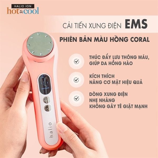 Máy Đẩy Tinh Chất Dưỡng Sáng Nóng Lạnh Halio Ion Hot & Cool