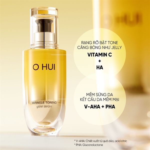 Tinh chất dưỡng sáng căng mướt OHUI Miracle Toning Glow Serum 50ml