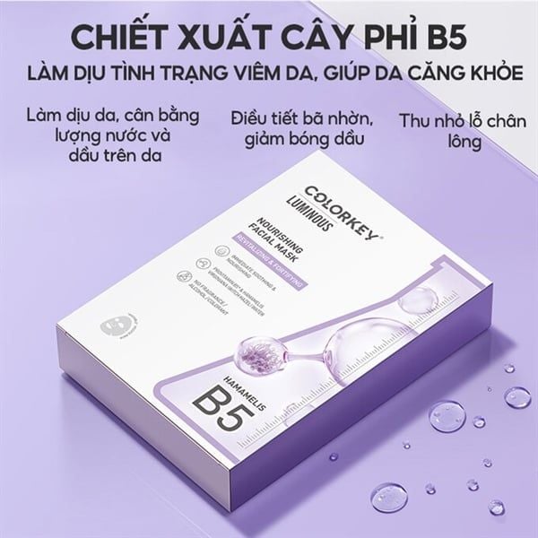 Hộp 10 Mặt Nạ Colorkey Luminous B5 Facial Mask 25ml