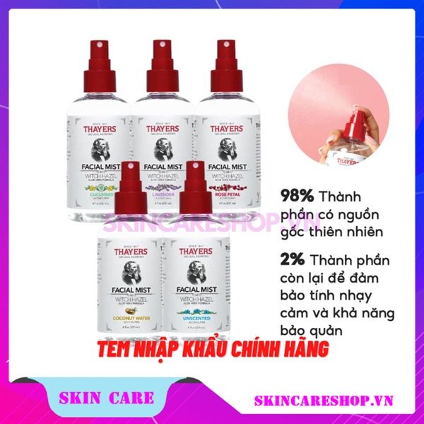 Nước Hoa Hồng Thayers Không Cồn 237ml