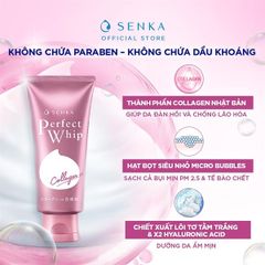 Sữa Rửa Mặt Ẩm Mịn Và Săn Chắc Da Senka Perfect Whip Collagen In
