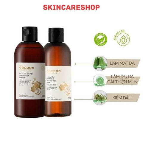 Combo Nước Cân Bằng + Gel rửa mặt Chiết Xuất Bí Đao Cocoon Winter Melon 310ml