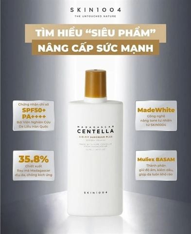 Kem chống nắng Skin1004 Madagascar Centella Air-fit Suncream Plus SPF50+ PA++++