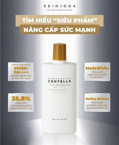 Kem chống nắng Skin1004 Madagascar Centella Air-fit Suncream Plus SPF50+ PA++++ 50ml