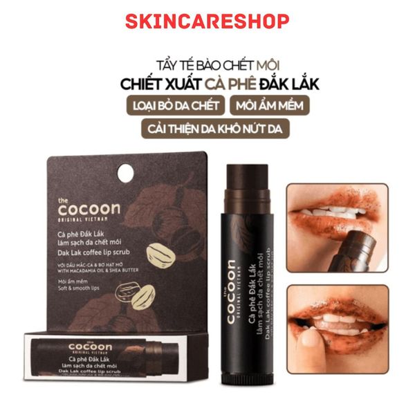 Tẩy Tế Bào Chết Môi Cocoon Dak Lak Coffee Lip Scrub 5g