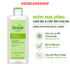 Nước Hoa Hồng Cho Da Nhạy Cảm Simple Soothing Facial 200ml