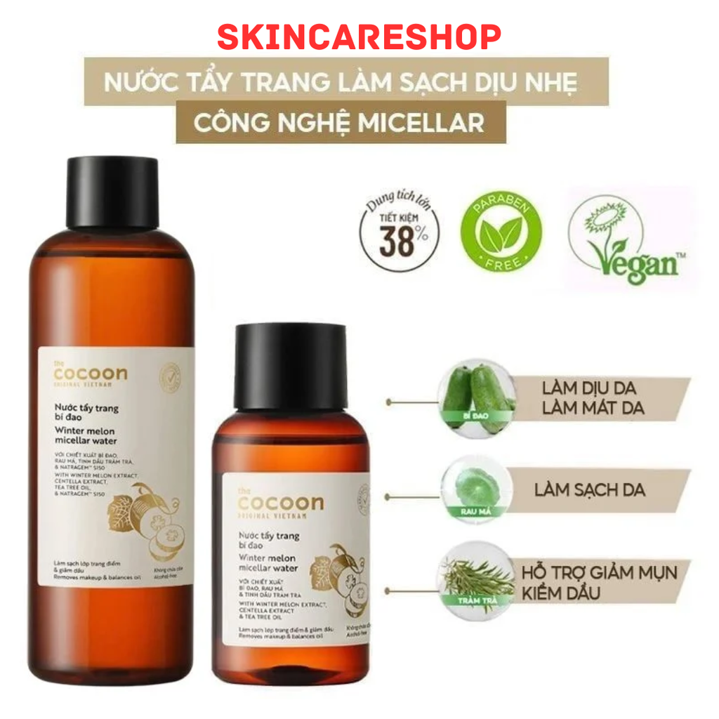 Nước Tẩy Trang Bí Đao Cocoon Winter Melon Micellar Water 500ml