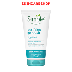 Gel Rửa Mặt Simple Purifying Gel Wash 150ml