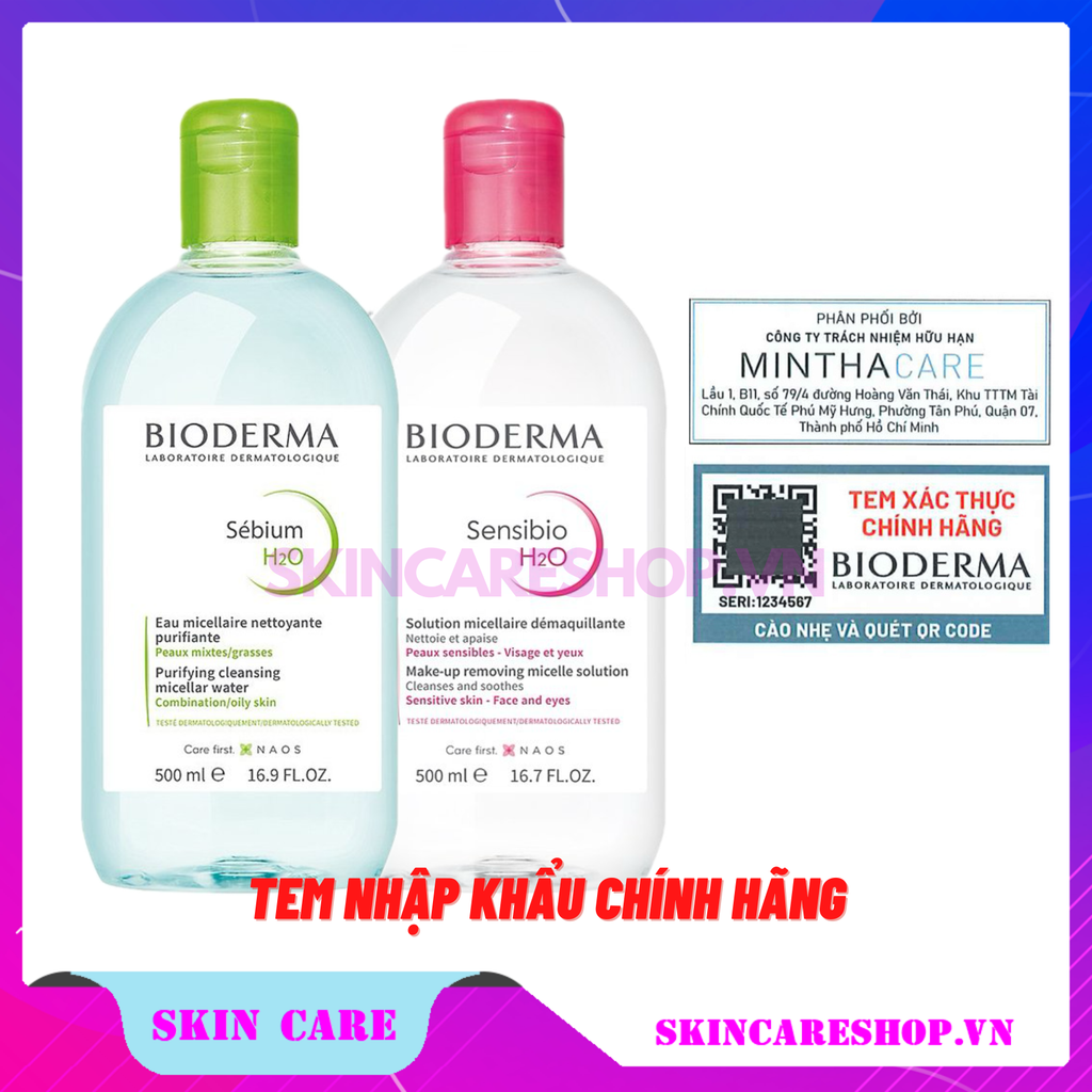 Nước Tẩy Trang Bioderma Sébium H2O 500ml