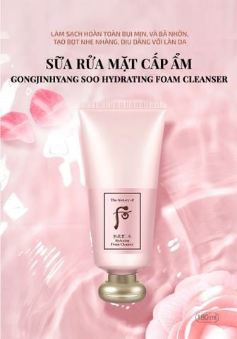 Sữa rửa mặt The History of Whoo Gongjinhyang Soo Hydrating Foam Cleanser 40ml