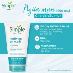 Gel Rửa Mặt Simple Purifying Gel Wash 150ml