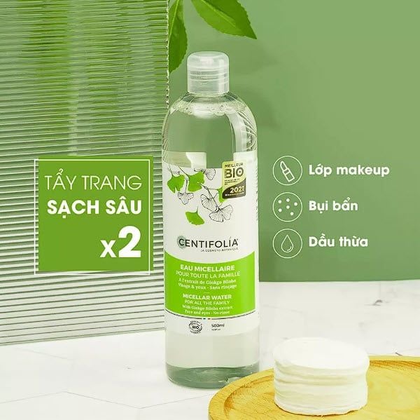 Nước Tẩy Trang Centifolia Eau Micellaire 500ml