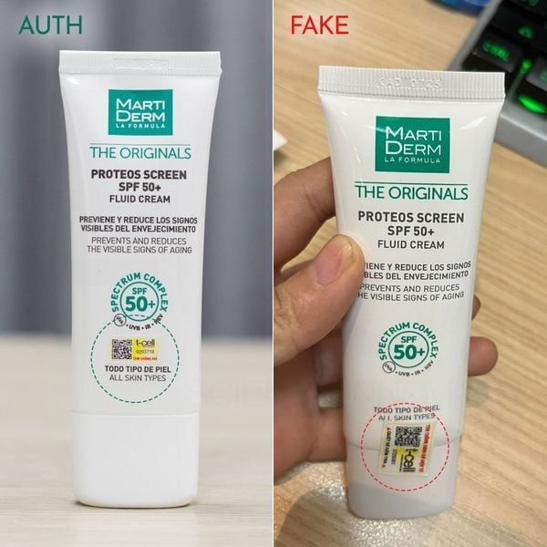 Kem Chống Nắng MartiDerm The Originals Proteos Screen SPF50+ Fluid Cream 40ml