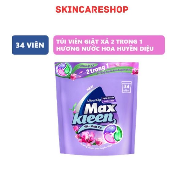 Túi viên giặt xả Maxkleen nước hoa huyền diệu 510g