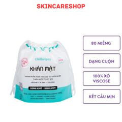 Khăn Mặt Khô Chillwipes - Gói Cuộn 80 Khăn