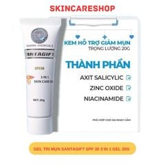 Gel Giảm Mụn SANTAGIFT SPF 30 3 In 1 Skin Care Gel 20g
