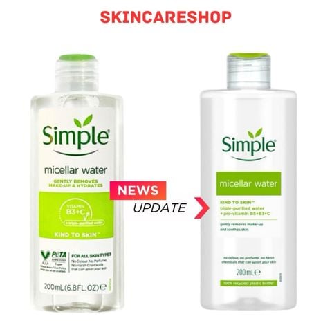 Nước Tẩy Trang Simple Kind To Skin Micellar Cleansing Water 200ml
