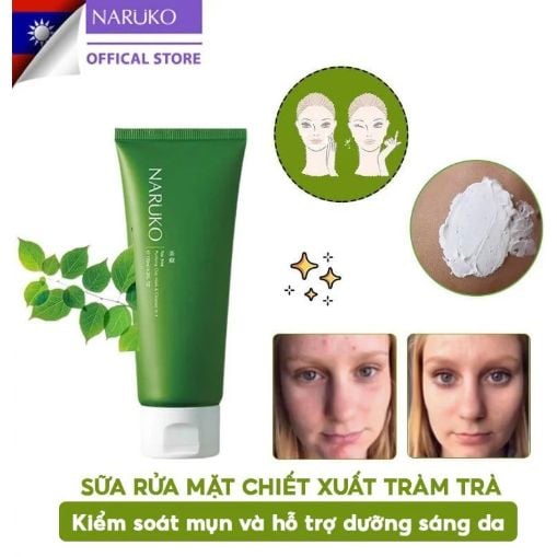 Sữa rửa mặt Naruko Tea Tree Purifying Clay Mask and Cleanser 120g