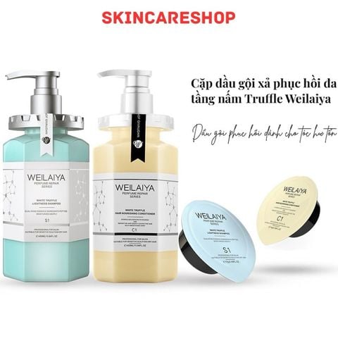 Bộ dầu gội phục hồi đa tầng Nấm Truffle Weilaiya 450ml