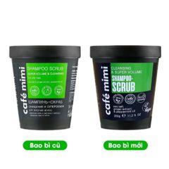 Tẩy Tế Bào Chết Da Đầu Cafe Mimi Cleansing & Super Volume Shampoo Scrub 330g