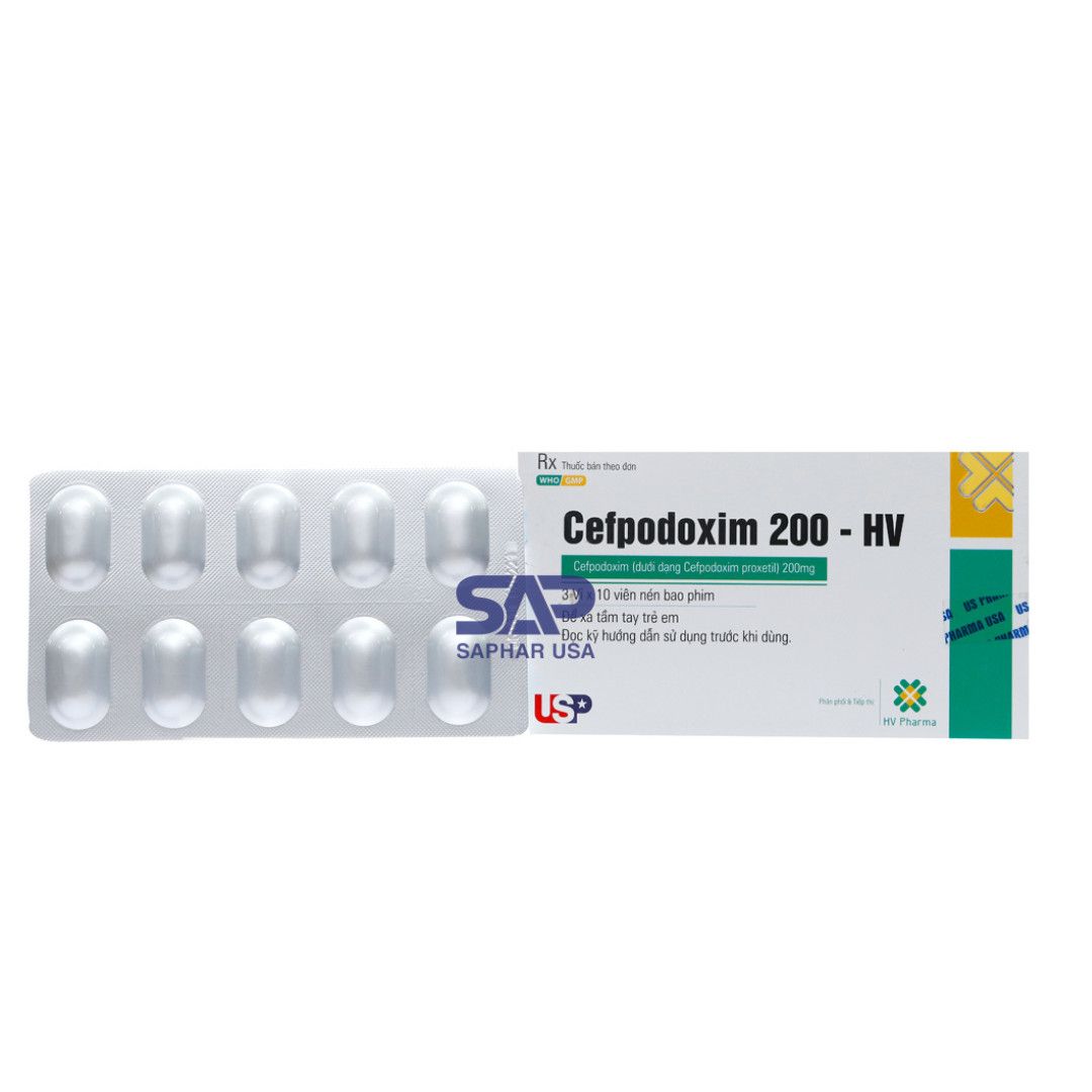 Cefpodoxim 200 - HV – DƯỢC PHẨM SAPHAR USA
