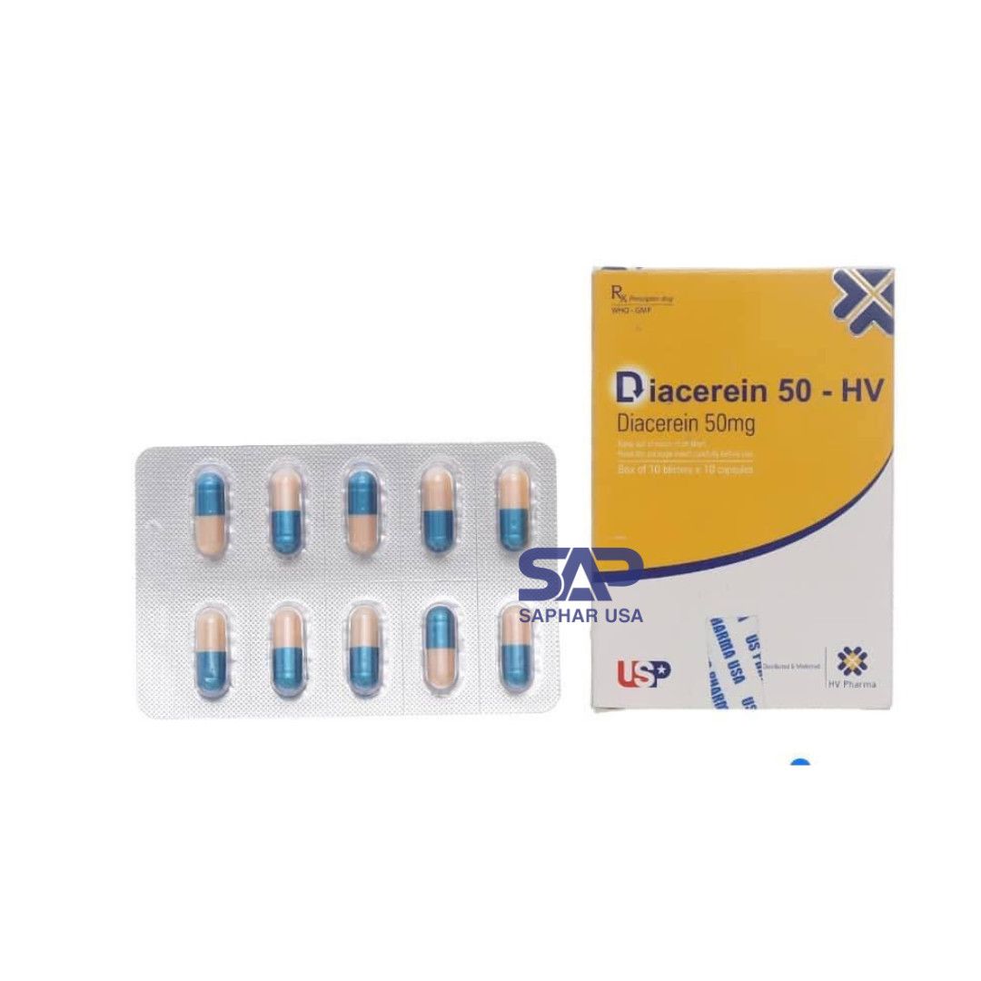 Diacerein 50 - HV (H/100v) – DƯỢC PHẨM SAPHAR USA