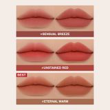  Son Thỏi 3CE Vỏ Trong Suốt Unstained Red - Đỏ Phấn 3.5g Soft Matte Lipstick (Version Deep Under More Deep) 