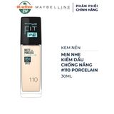  Kem Nền Maybelline Mịn Nhẹ Kiềm Dầu Chống Nắng #110 30ml Fit Me Matte Poreless Foundation SPF 22 #110 Porcelain 