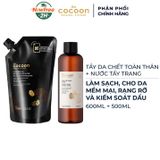  Combo Cocoon Túi Refill Tẩy Tế Bào Chết Toàn Thân 600ml + Nước Tẩy Trang Bí Đao 500ml Dak Lak Coffee Body Polish + Winter Melon Micellar Water 