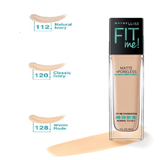  Kem Nền Maybelline Mịn Nhẹ Kiềm Dầu Chống Nắng #110 30ml Fit Me Matte Poreless Foundation SPF 22 #110 Porcelain 