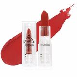  Son Thỏi 3CE Vỏ Trong Suốt Unstained Red - Đỏ Phấn 3.5g Soft Matte Lipstick (Version Deep Under More Deep) 