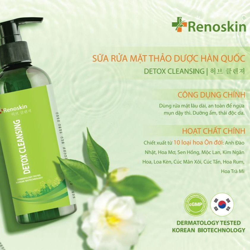  SỮA RỬA MẶT DETOX CLEANSING RENOSKIN HÀN QUỐC 