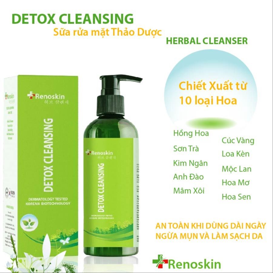  SỮA RỬA MẶT DETOX CLEANSING RENOSKIN HÀN QUỐC 