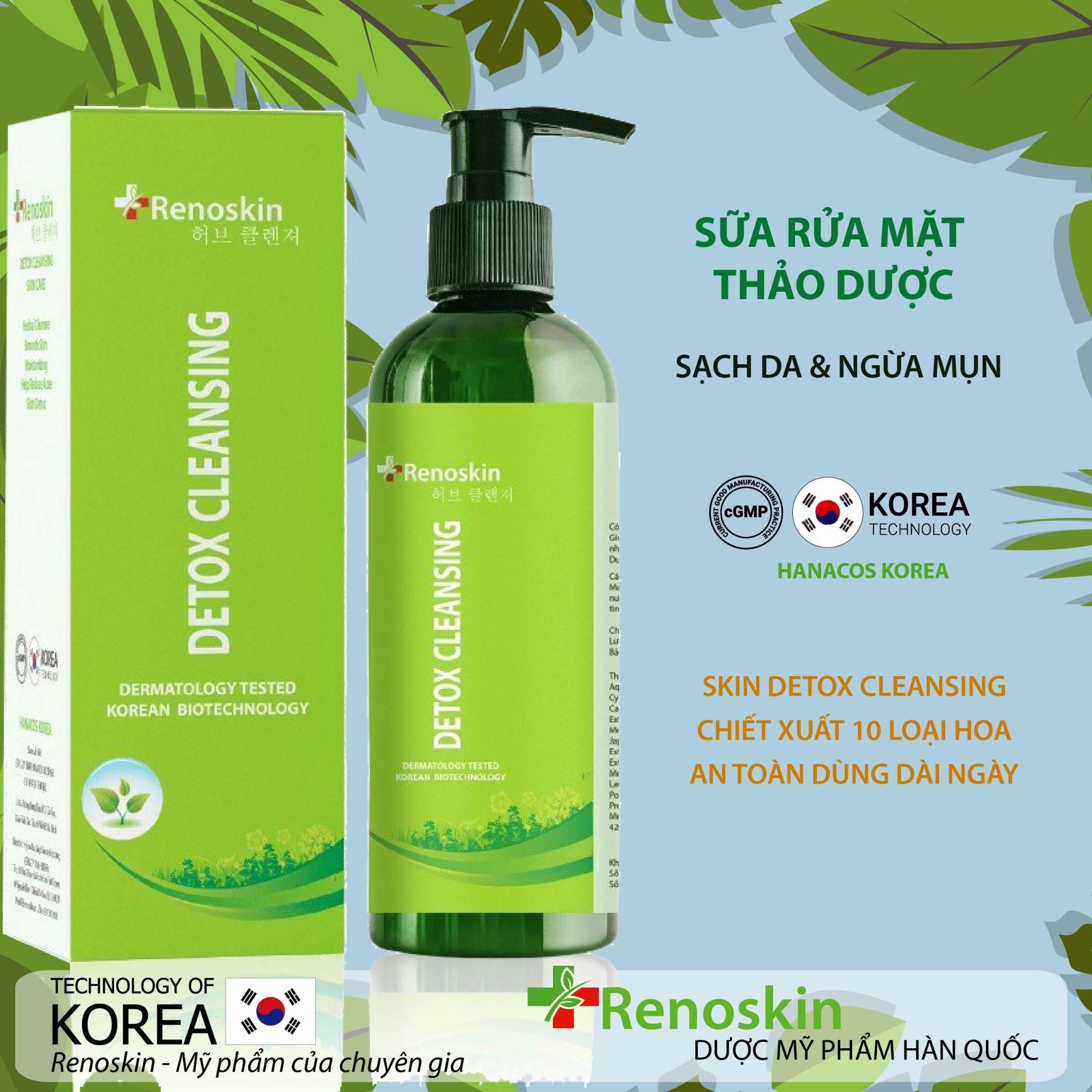  SỮA RỬA MẶT DETOX CLEANSING RENOSKIN HÀN QUỐC 
