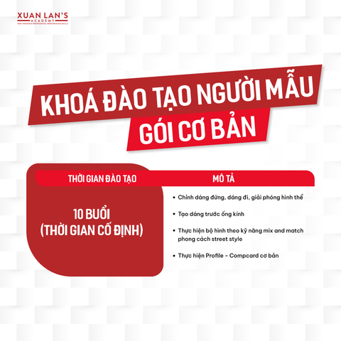  Khoá Đào tạo Người mẫu Cơ bản 