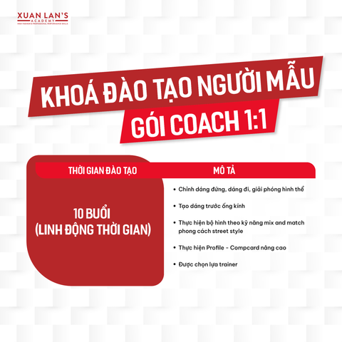  Khoá Đào tạo Người mẫu Coach 1:1 