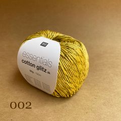 Sợi cotton visco Essentials Cotton Glitz DK phẩy nhập khẩu từ Rico Design, đan móc áo, váy, đầm