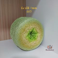 Cầu vồng sợi Silk, cỡ 1.0mm, 300g, dòng bánh, đan móc áo, váy, khăn