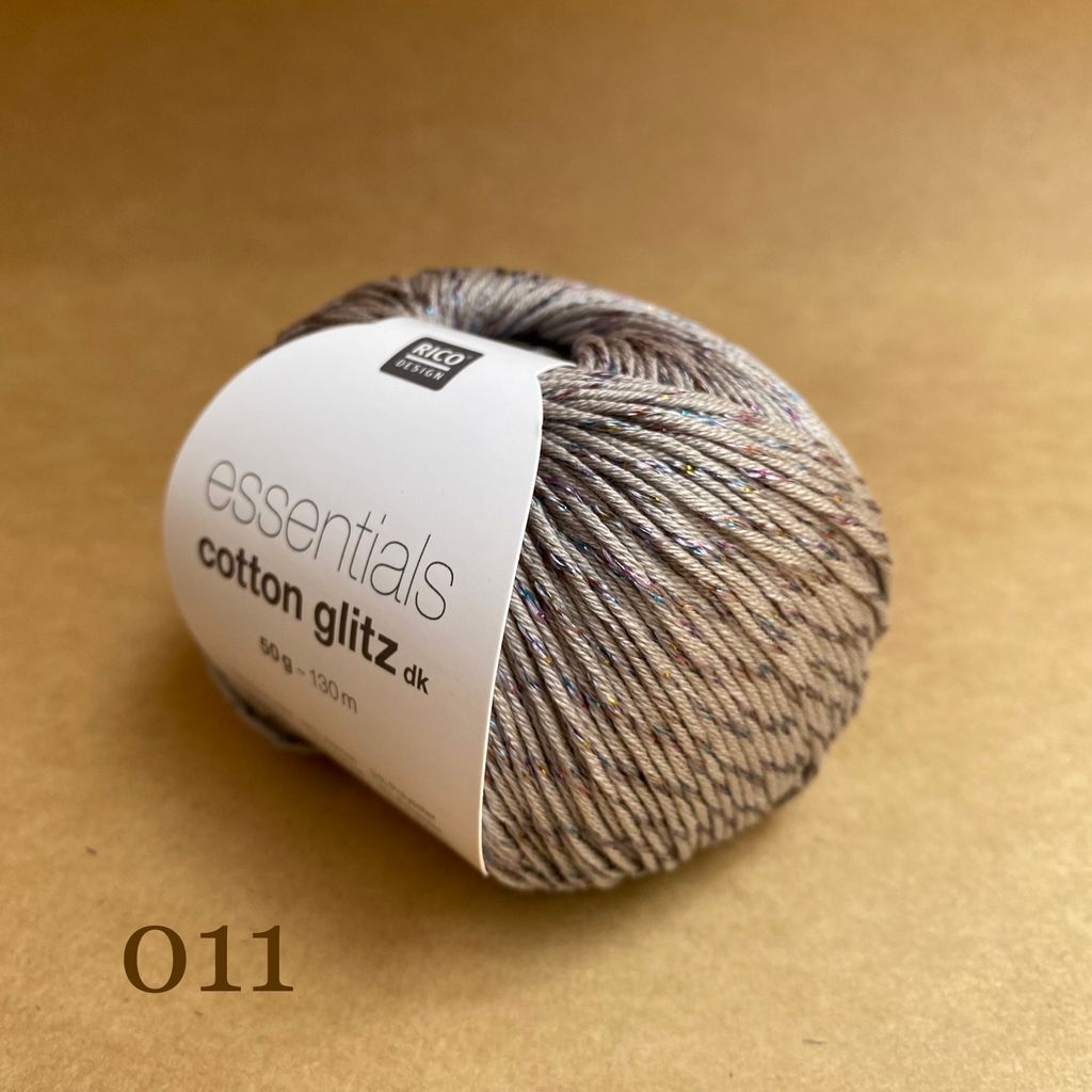 Sợi cotton visco Essentials Cotton Glitz DK phẩy nhập khẩu từ Rico Design, đan móc áo, váy, đầm