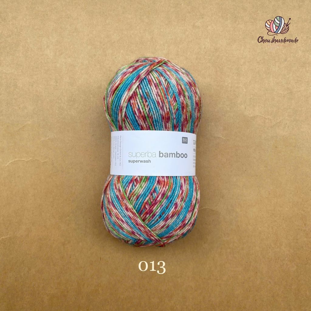 Len Superba Bamboo Superwash nhập từ Rico Design, đan móc áo, vớ