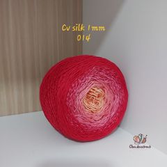 Cầu vồng sợi Silk, cỡ 1.0mm, 300g, dòng bánh, đan móc áo, váy, khăn