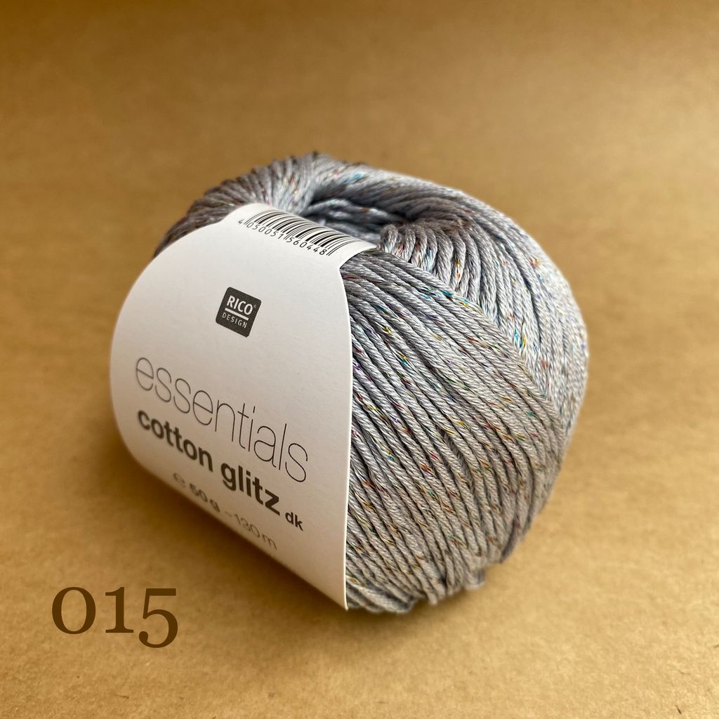 Sợi cotton visco Essentials Cotton Glitz DK phẩy nhập khẩu từ Rico Design, đan móc áo, váy, đầm