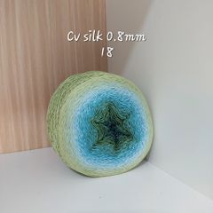 Cầu vồng Silk 0.8mm, 300g, dòng bánh, Chouihandmade, đan móc áo, váy, khăn