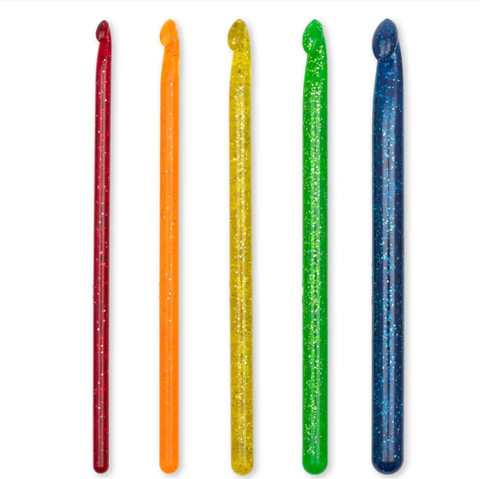 Bộ kim móc len Pop 5 size từ 5.0-10.0mm bằng nhựa (1 Set/5 cái), nhập từ Prym