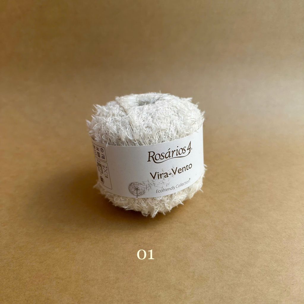 Sợi cotton Vira-Vento nhập từ Rosarios 4, đan móc áo, váy, khăn