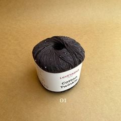 Sợi lấp lánh Cotton Twinkle nhập từ Loveyarns, đan móc áo, váy, khăn