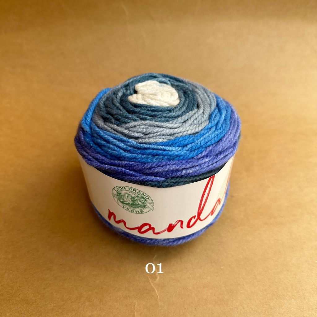 Len cầu vồng Mandala - Nhập khẩu từ hãng Lion Brand - 100% Premium Acrylic - 150gram dài 173m