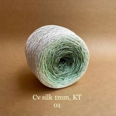 Cầu vồng sợi Silk kim tuyến, cỡ 1.0mm, 300g, đan móc áo, váy, khăn
