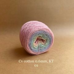 Sợi cầu vồng Cotton 0.6mm, kim tuyến